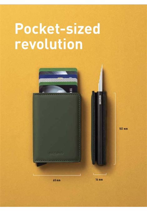 PORTACARTE MATTE SECRID | SM-MATTEGREEN BLACK